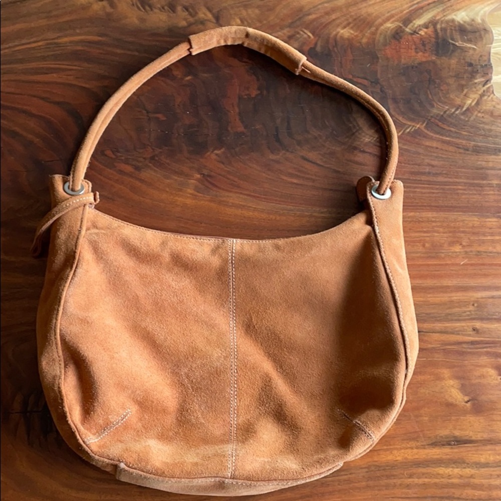 Ecco Tan Suede Hobo Bag